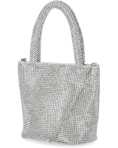 Jessica Mcclintock Crystal Embellished Chase Top Handle Mini Tote Bag - Gray