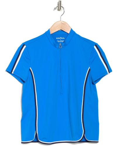 KINONA Sporty N Chic Golf Top In Azure Blue At Nordstrom Rack