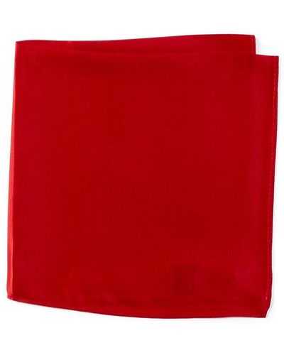 Nordstrom Solid Silk Blend Pocket Square - Red
