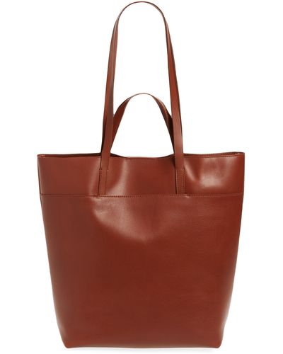 Madewell The Essential Leather Tote - Red
