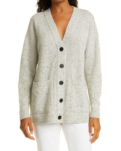 Club Monaco Donegal Cashmere Cardigan In Gray Donegal At Nordstrom Rack