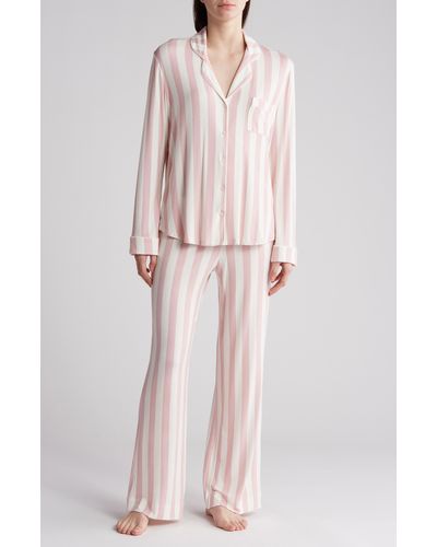 Nordstrom Tranquility Long Sleeve Shirt & Pants Two-piece Pajama Set - Pink