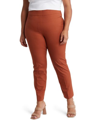 Spanx On The Go Slim Straight Ankle Pants - Red