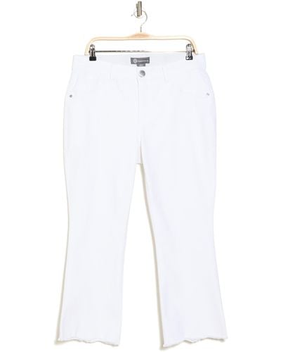 Democracy Destroyed Scallop Barely Bootcut Jeans - White