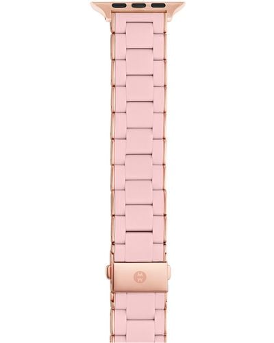 Michele Silicone 20mm Apple Watch® Watchband - Pink