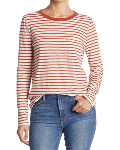 Madewell Striped Long Sleeve Pocket T-shirt - Multicolor