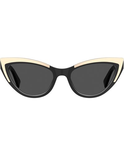 Moschino 53mm Cat Eye Sunglasses - Black