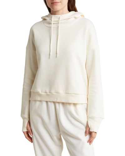 90 Degrees Brushed Pullover Hoodie - White