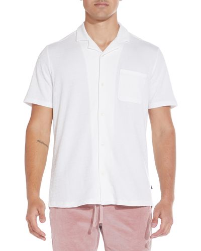 Civil Society Textured Knit Camp Shirt - White
