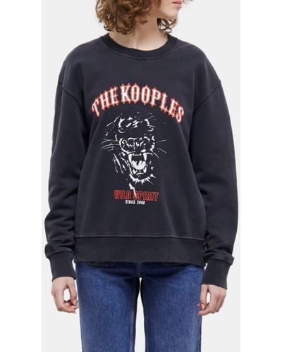 The Kooples Cotton Graphic Sweatshirt - Blue
