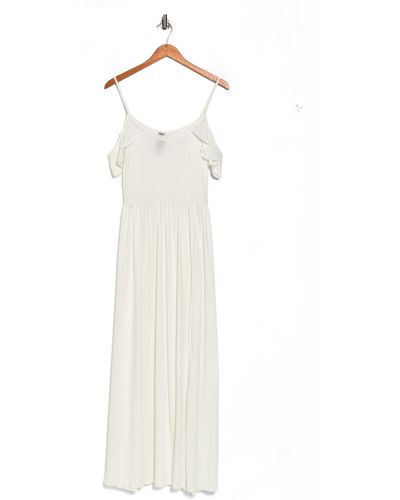 Go Couture Cold Shoulder Maxi Dress - White