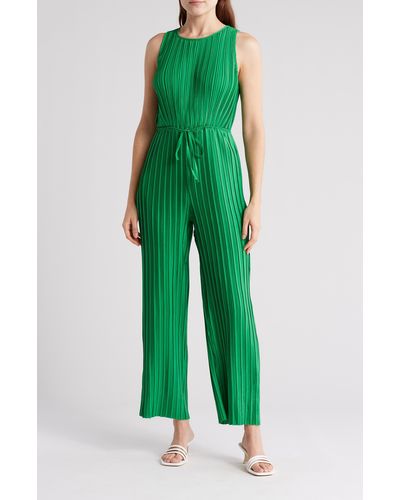 Collective Concepts Woven Straight Leg Jumpsuit - Green