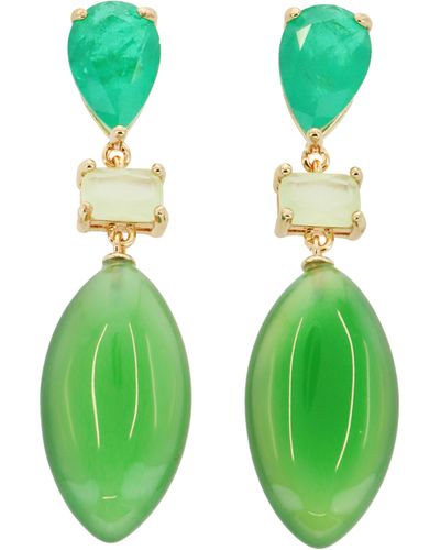 Panacea Marquise Drop Earrings - Green