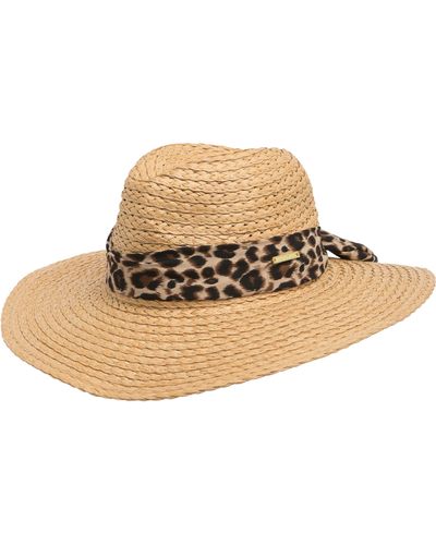 Vince Camuto Lala Tie Band Panama Hat - Multicolor