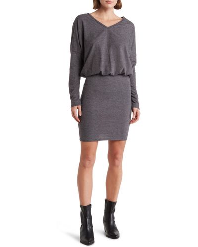 Go Couture Long Sleeve Sweater Dress - Black
