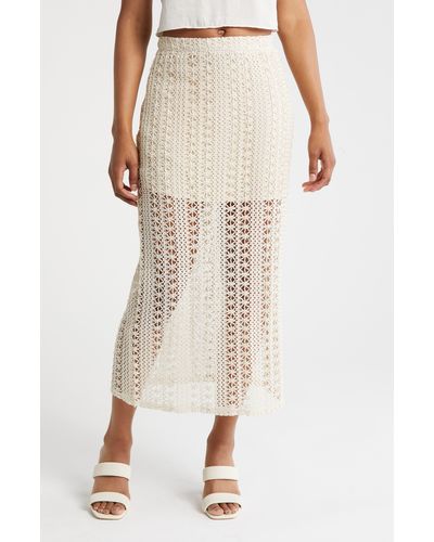 Lulus Never Ending Lace Maxi Skirt - Natural