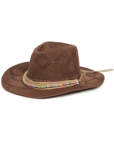 Melrose and Market Straw Panama Hat - Brown