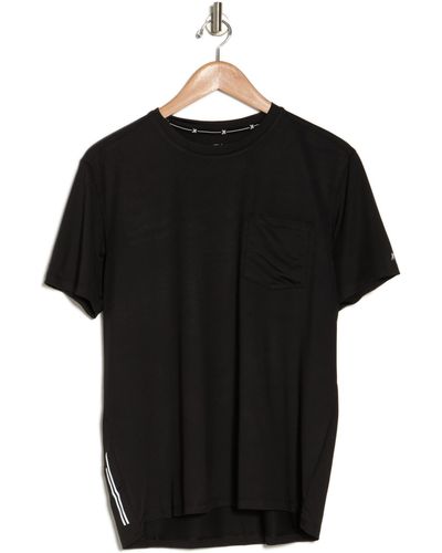Kenneth Cole Crewneck Pocket Active T-shirt - Black