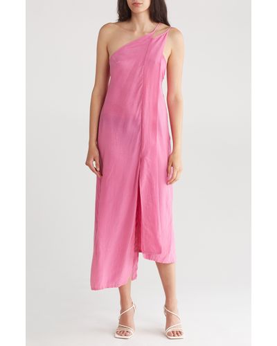 TOPSHOP Strappy Slip Midi Dress - Pink