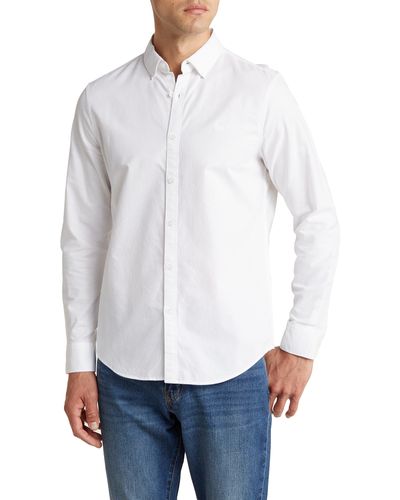 Original Penguin Cotton Long Sleeve Button-up Shirt - White