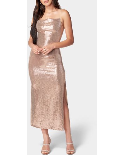 Bebe Sequin Gown - Natural
