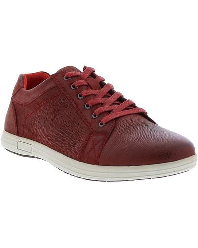 English Laundry David Low Top Suede Trim Sneaker - Red