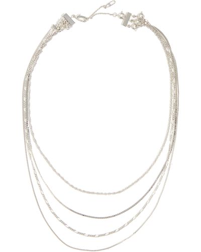 Nadri Gemma Layered Chain Necklace - White