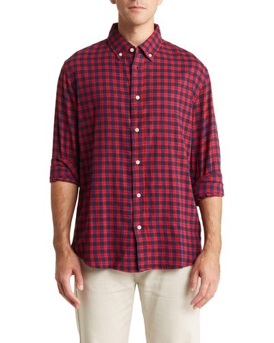 Slate & Stone Plaid Flannel Button-down Shirt - Red