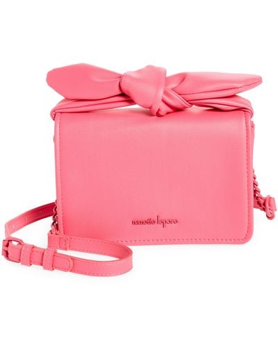 Nanette Lepore Bow Top Crossbody Bag - Pink