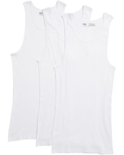 Nordstrom Cotton Athletic Tank Top Undershirt - White
