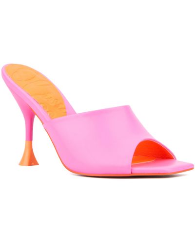 Olivia Miller Unspoken Flare Heel Sandal - Pink