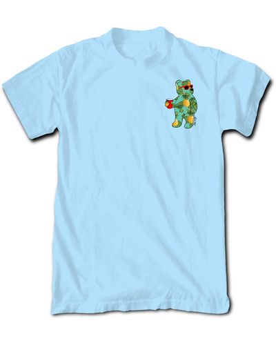 Riot Society Pineapple Bear Cotton Graphic T-shirt - Blue