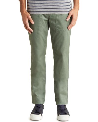 Brooks Brothers Solid Cotton Stretch Pants - Green