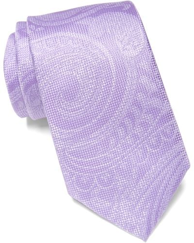 Tommy Hilfiger Large Tonal Paisley Tie - Purple