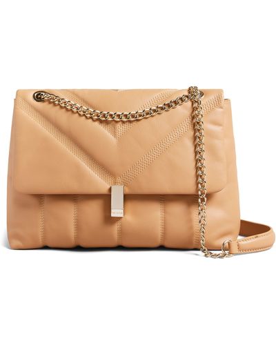 Ted Baker Ayasie Quilted Leather Convertible Crossbody Bag - Natural