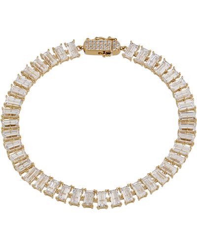 Nadri Chateau Baguette Cubic Zirconia Tennis Bracelet - White