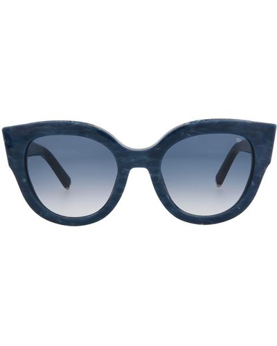 Philipp Plein 53mm Cat Eye Sunglasses - Blue