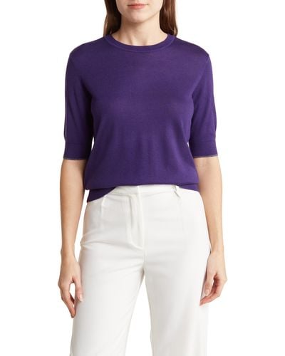 Scotch & Soda Short Sleeve Sweater - Purple