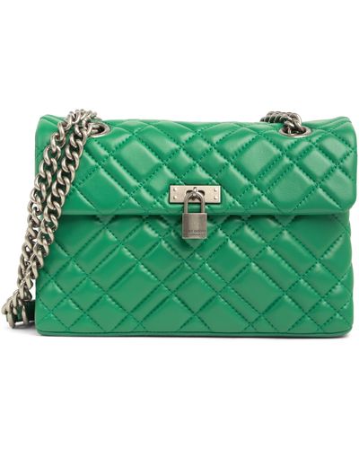 Kurt Geiger Brixton Lock Leather Bag In Green At Nordstrom Rack