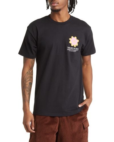 Obey House Of Flower Graphic Tee - Black