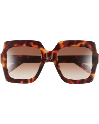 Just Cavalli 53mm Oversize Square Sunglasses - Brown