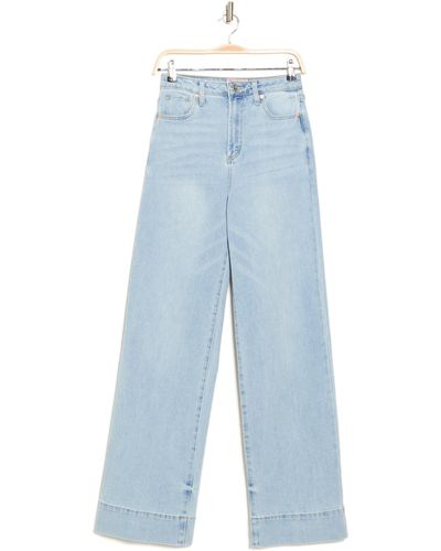 Juicy Couture Wide Cuff Wide Leg High Rise Jeans - Blue