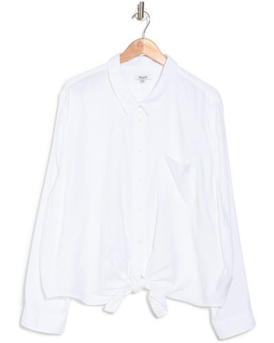 Madewell Tie Front Shirt - White
