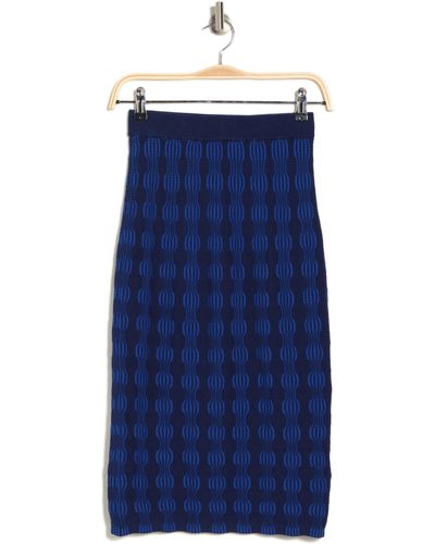 BOSS Farkle Jacquard Skirt - Blue