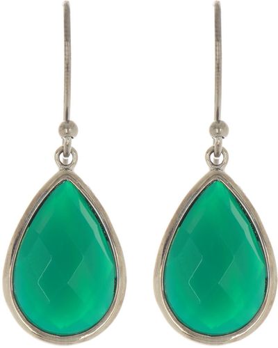 Adornia Green Onyx Pear Drop Earrings