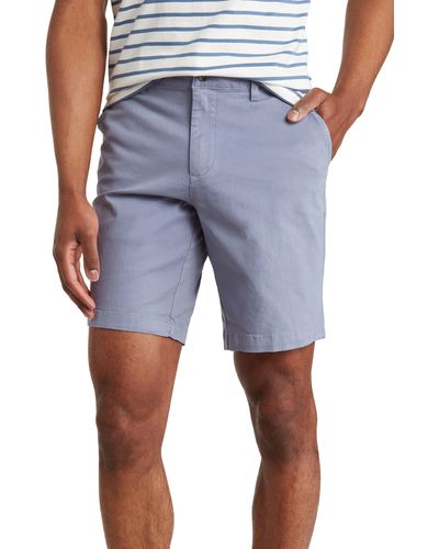 Slate & Stone Stretch Cotton Twill 9" Chino Shorts - Blue
