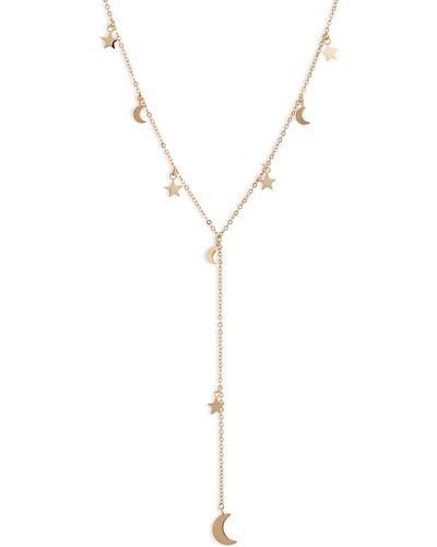 THE KNOTTY ONES Sun Moon & Stars Charm Y-necklace - Blue