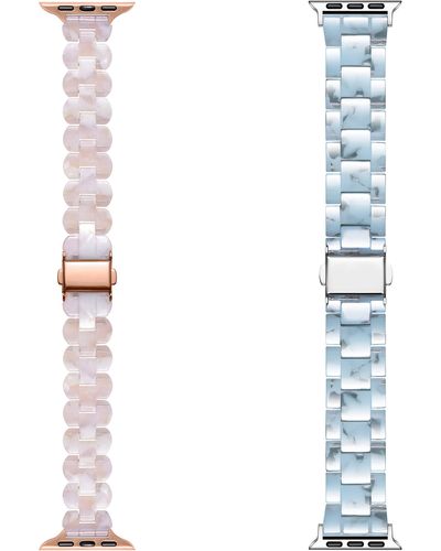 The Posh Tech Assorted 2-pack Apple Watch® Watchbands - White