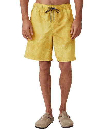 Cotton On Kahuna Drawstring Shorts - Yellow