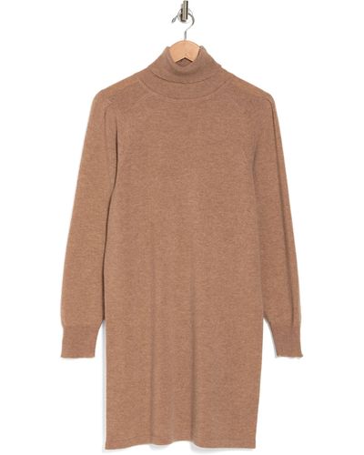 360cashmere Monica Long Sleeve Wool & Cashmere Sweater Dress - Brown